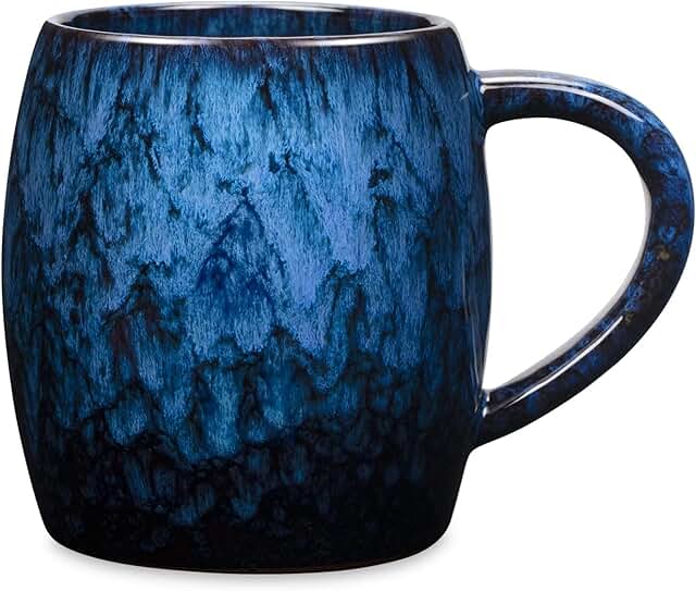 21 Oz Large Ceramic Coffee Mug, 600ml Handmade Pottery Big Tea Cup for O...