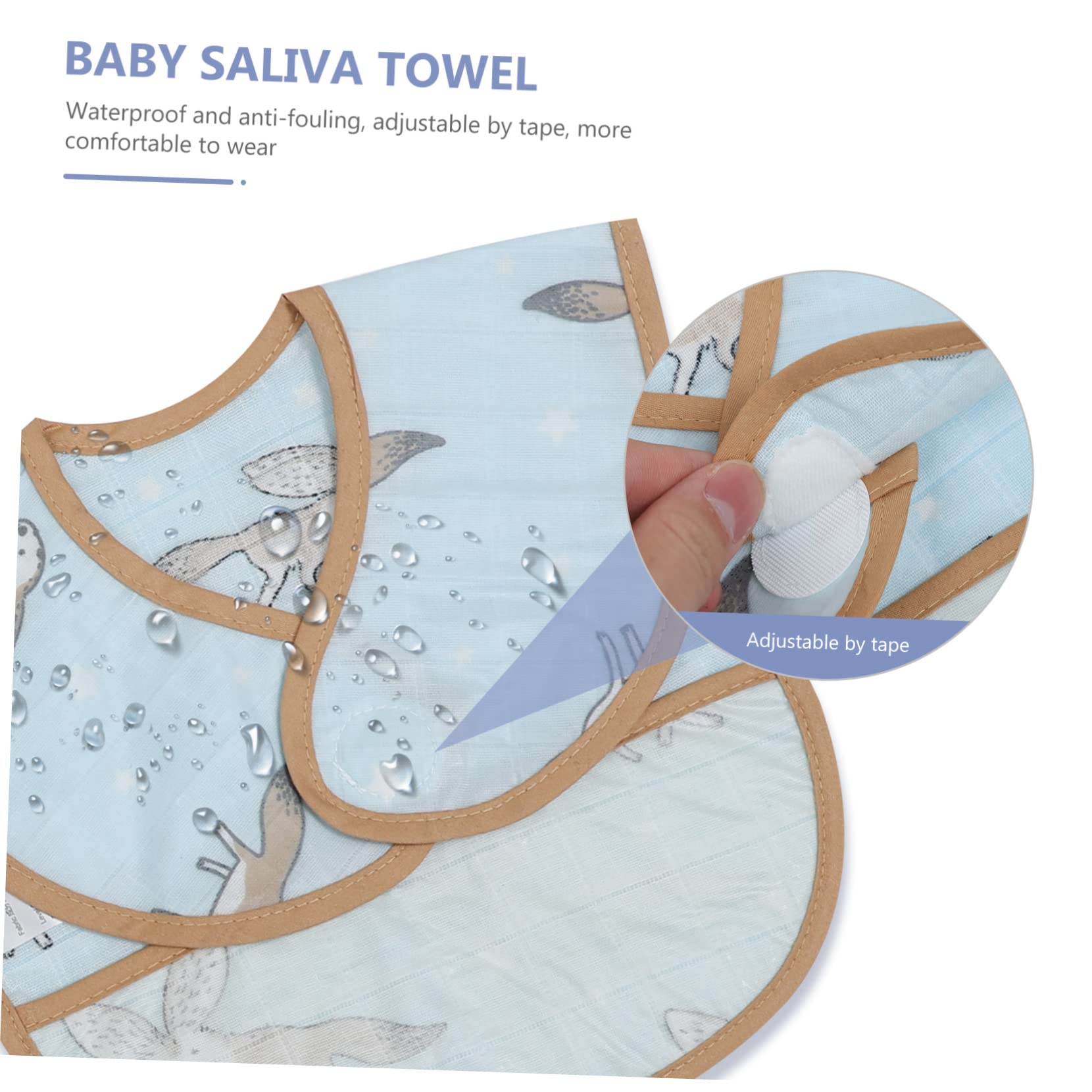 ibasenice 6pièces Bavoirs Coton Étanches Lot De Confortables Et Réglables Idéaux Pour Repas Serviettes Anti-salissures Pour Nourrissons Avec Motif Adorable