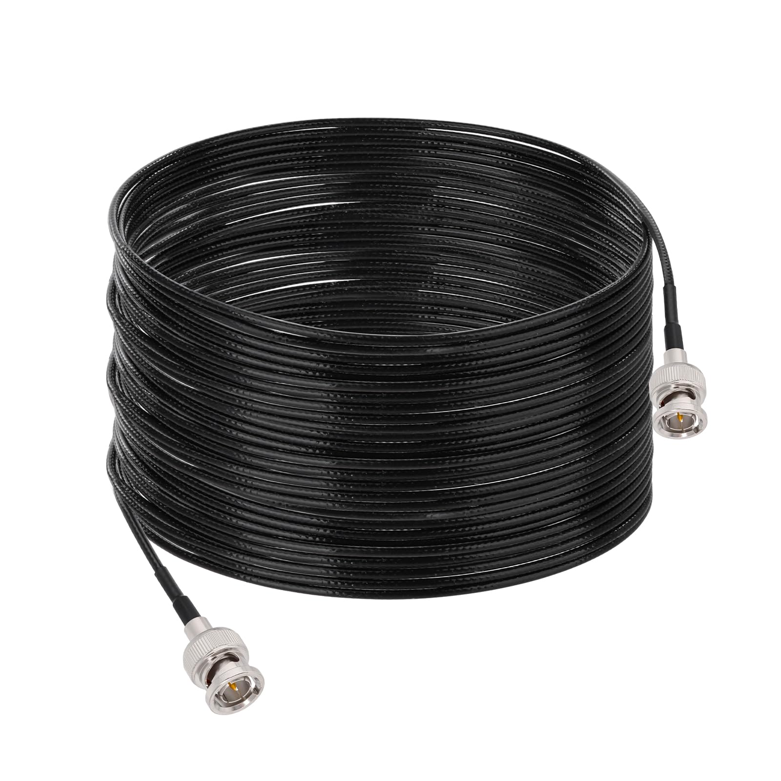 Yuslao Cable SDI de 50 pies, 75 ohmios, BNC macho a macho, RG179, cable coaxial para cámara 4K 1080P 3G HD SDI, monitor de cámara, grabadora de video, convertidor SDI, interruptor divisor (recto, 2