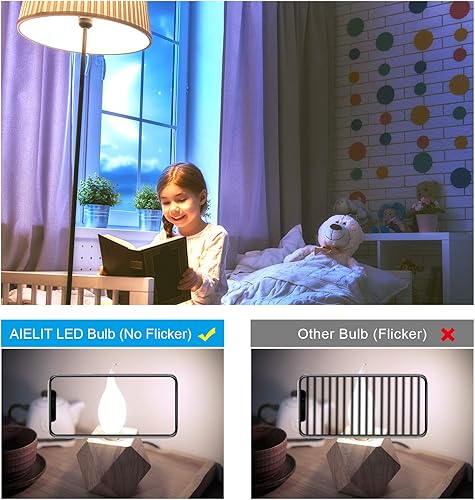 Miniatura 2 de Bombilla LED E12 esmerilada para candelabro, luz diurna, regulable, 2 vatios (equivalente a 25 W), blanco brillante 5000 K, bombillas LED CA10 con