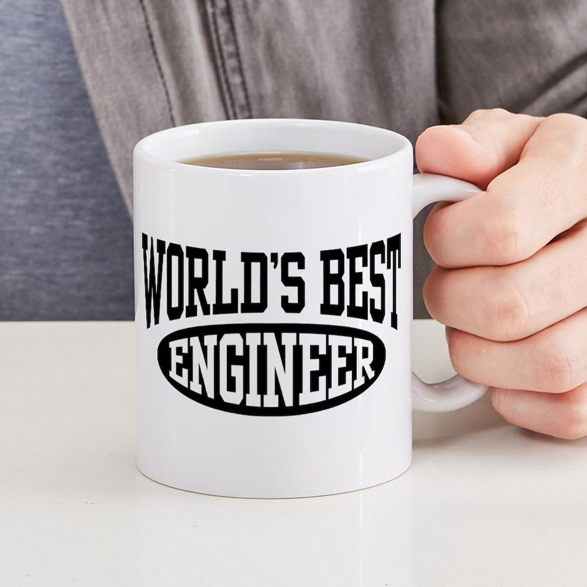 Amazon.com | CafePress World's Best Engineer Mug 11 oz (325 ml) Ceramic  Coffee Mug: Coffee Cups & Mugs