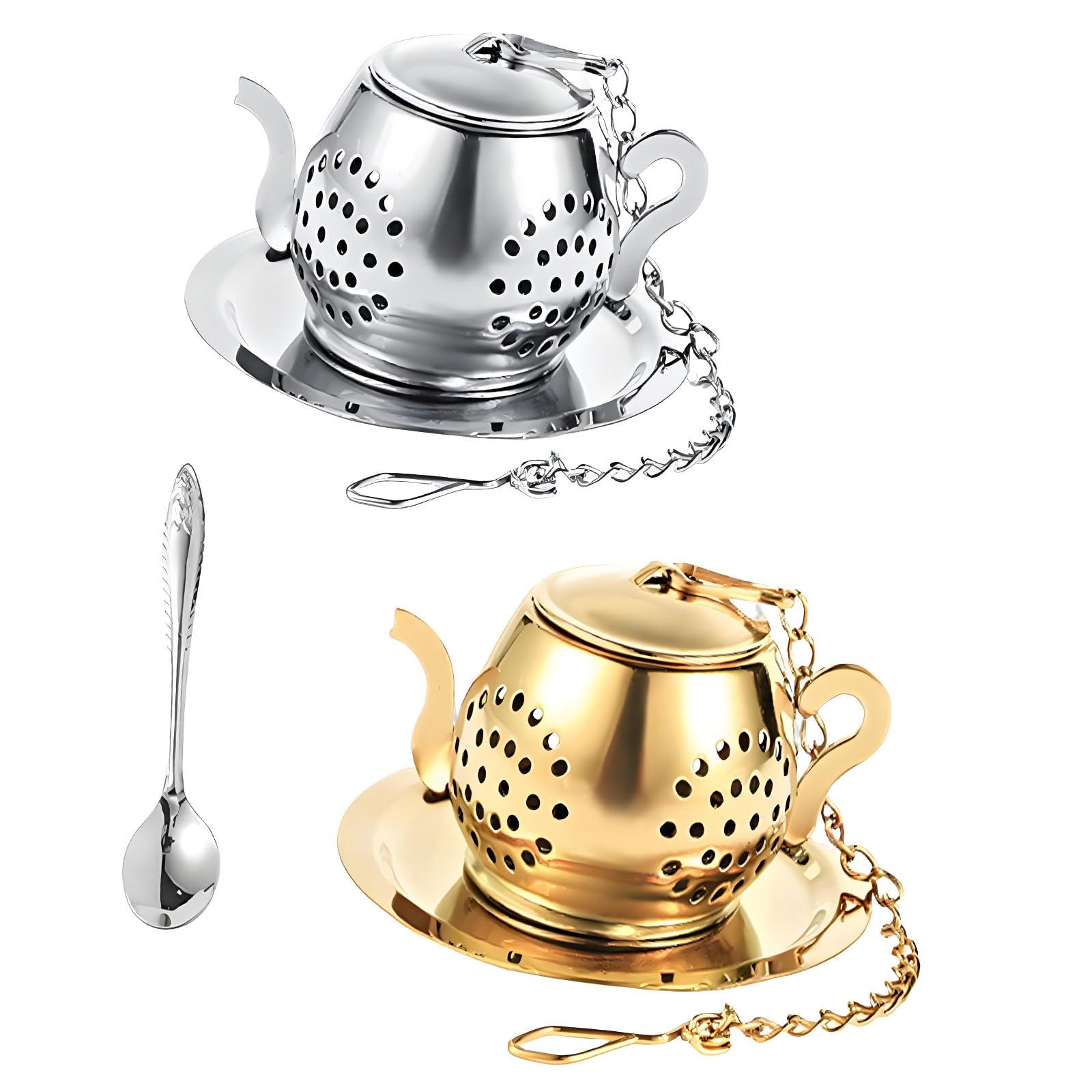 Tsophreniq Rustproof Tea Infuser Ball Stainless Steel Tea Leaves Strainer with Fine Meshes Holes Kitchen Essential Accessories