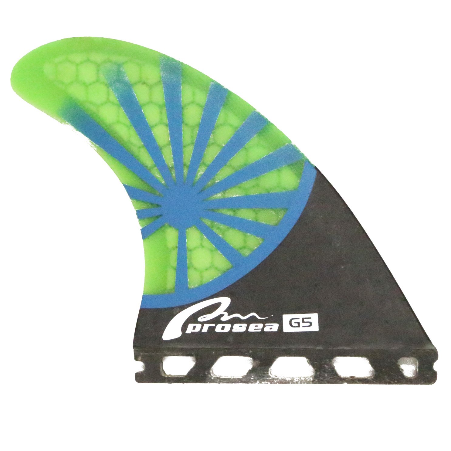 Blue Sunshine Surboard Fins Future Base Medium Size Surfing Thrusters G5 Size Made of Carbon Fiberglass and Honeycomb with 1 Key & 6 Screws