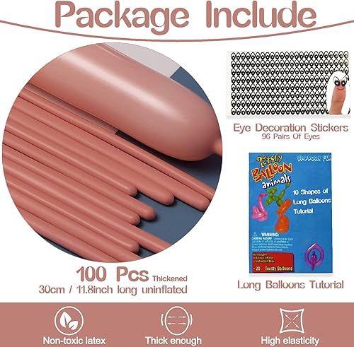 Miniatura 86 de 260 globos de color amarillo limón, paquete de 100 globos largos gruesos para arco, animales, payasos, niños, cumpleaños, fiestas, baby showers