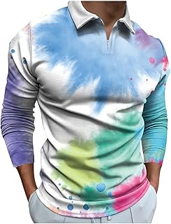 Mens Long Sleeve Polo Shirts, Golf Shirts Mens T Shirt Funny Slogan Activewear Tops Men Blue Polo Shirt Gym Tshirt Men Mens Long Sleeve Shirts Regular Fit