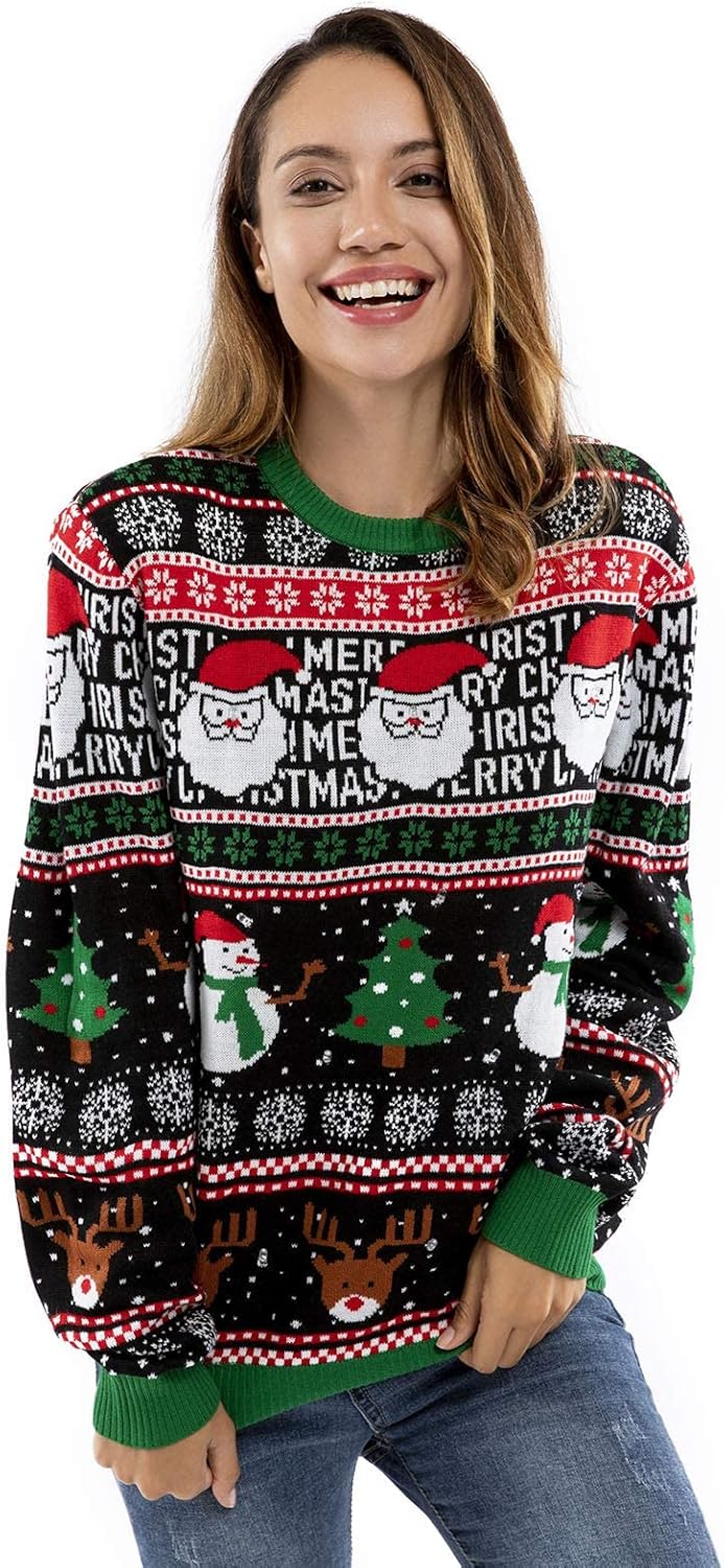 LED Ugly Christmas Sweater for Women, Unisex Men Xmas Pullover with Light for Party Festive Xmas Festive Brights X-Large - Image 5