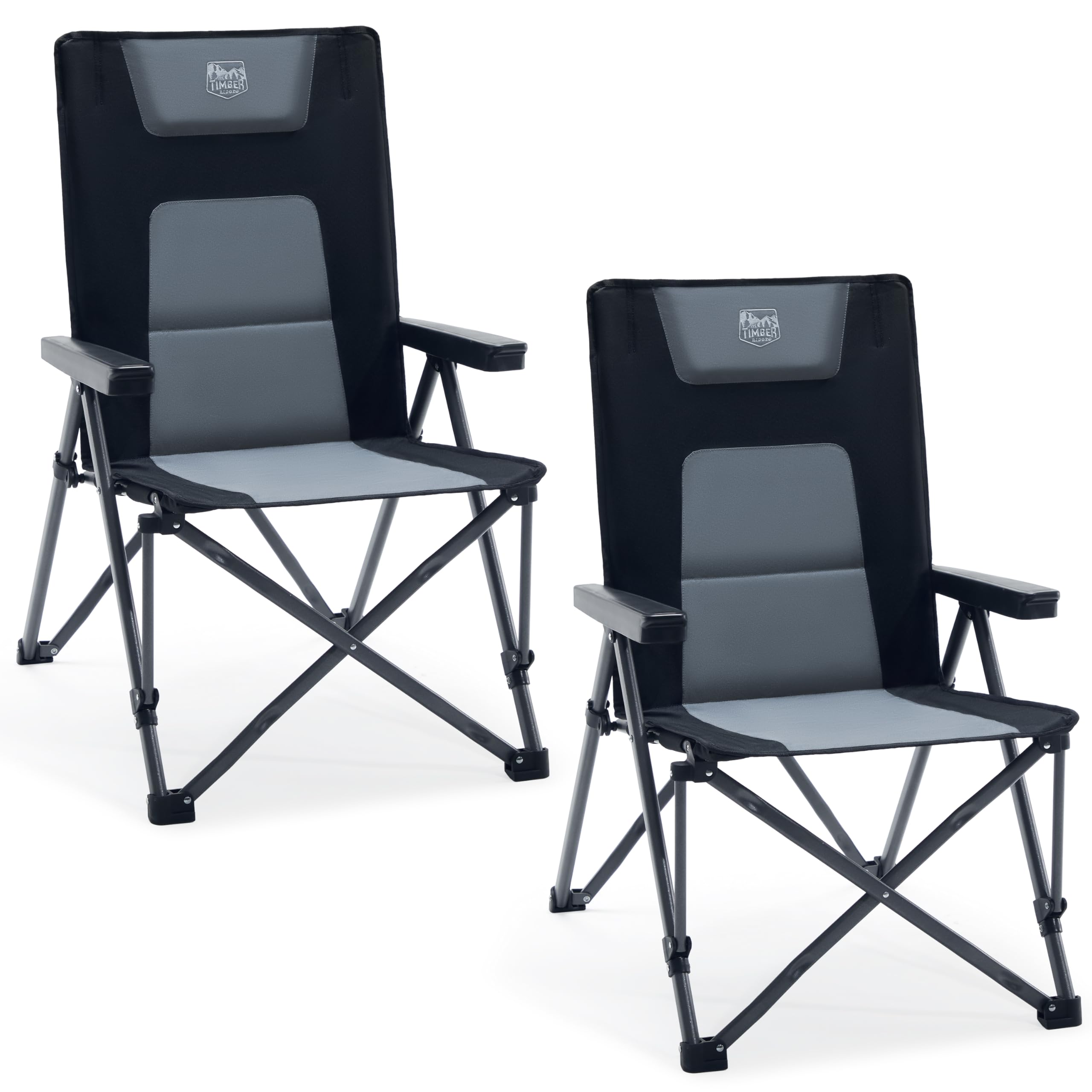 TIMBER RIDGE Campingstuhl Faltbar 260 KG Belastbar 4 Positionen verstellbar