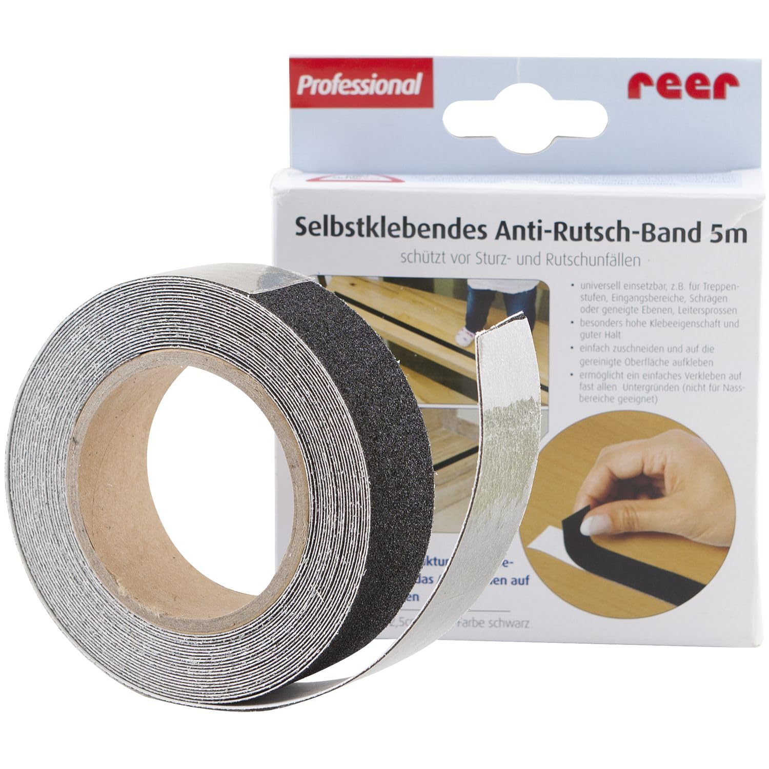 reer selbstklebendes Anti-Rutsch-Band - Länge 5 Meter, Modell 80135