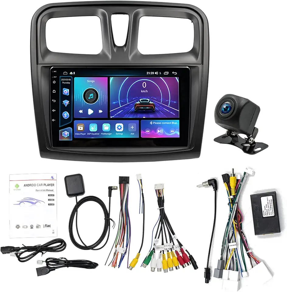 Multimídia Automotiva 9 Polegadas Android 10, Tela HD IPS, CarPlay e Android Auto Sem Fio, GPS Integrado, Bluetooth 5.0 - Atualização Tecnológica para Motoristas