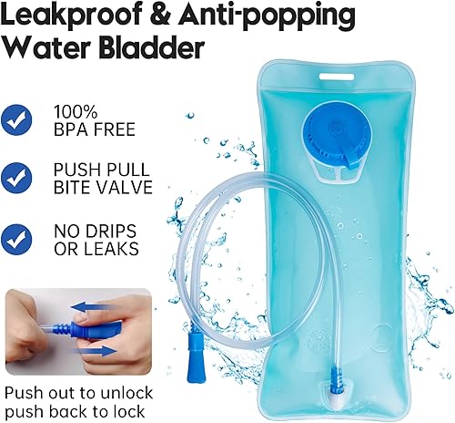 Miniatura 4 de neyrat Mochila de hidratación ligera con mochila de hidratación de 2 litros para correr, ciclismo, senderismo