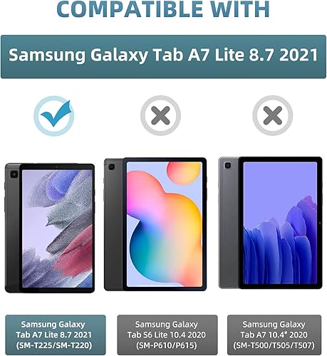 Miniatura 2 de MoKo Funda Compatible con Samsung Galaxy Tab A7 Lite 8.7 Pulgadas SM-T225T220T227, Funda Inteligente Trifold delgada y ligera con soporte y carcasa