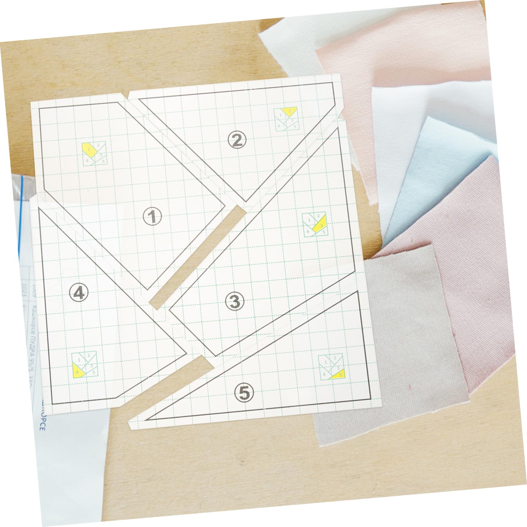 Artibetter 5pezzi Modelli Per Quilting Domestico Righelli Per Trapuntatura Strumenti Per Cucire Fai Da Te Riutilizzabili e Resistenti Per Sartoria e Modellisti