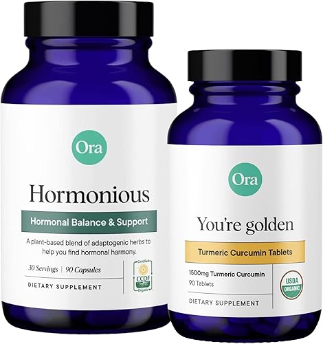 Paquete de suplemento de curcumina de cúrcuma y equilibrio hormonal mejora el estado de ánimo, la energía y la salud de las articulaciones,