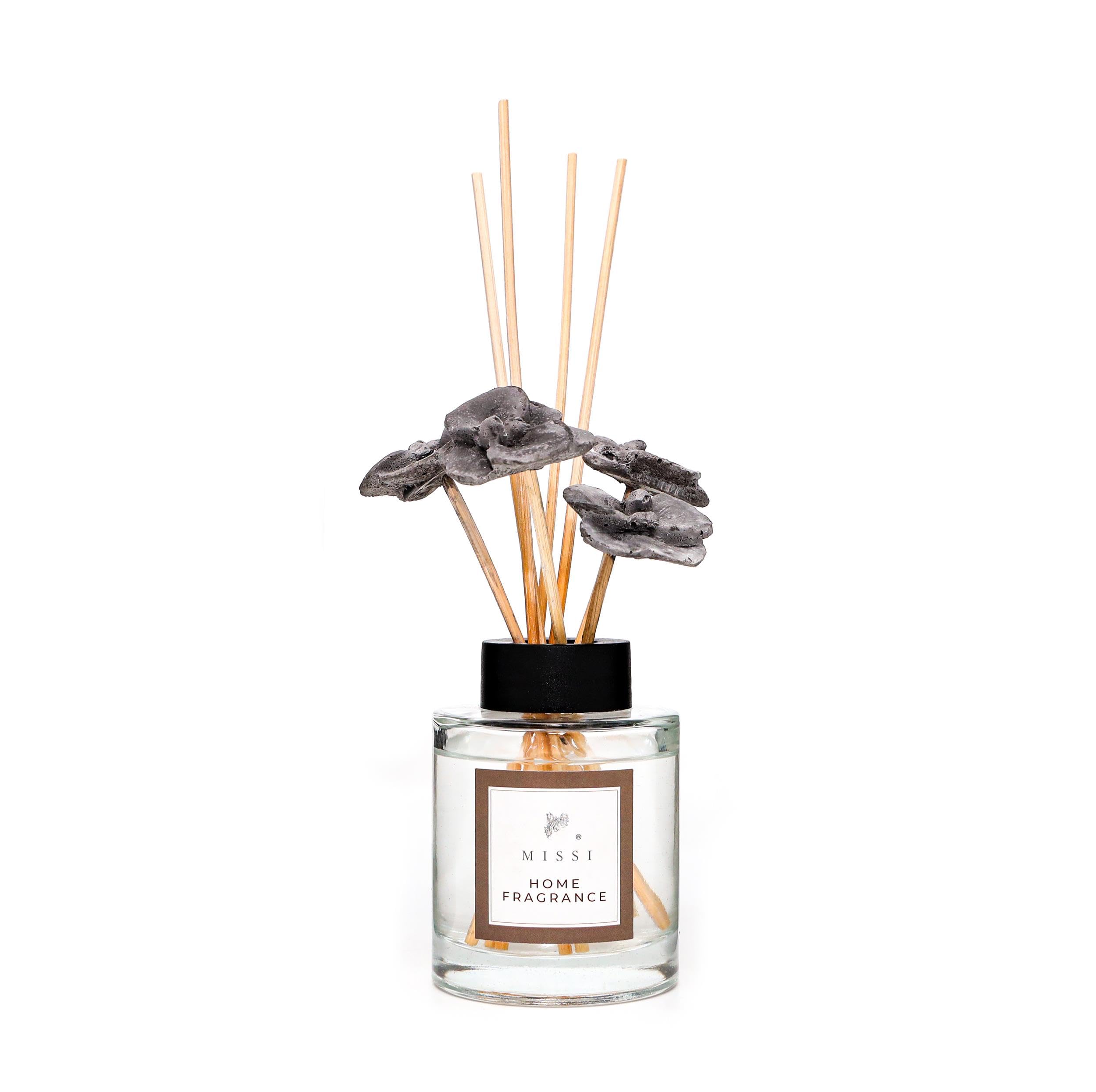 MİSSİ 100 ml Gri Orkide Taş Bambu Çubuklu Black Vanilya Oda Kokusu
