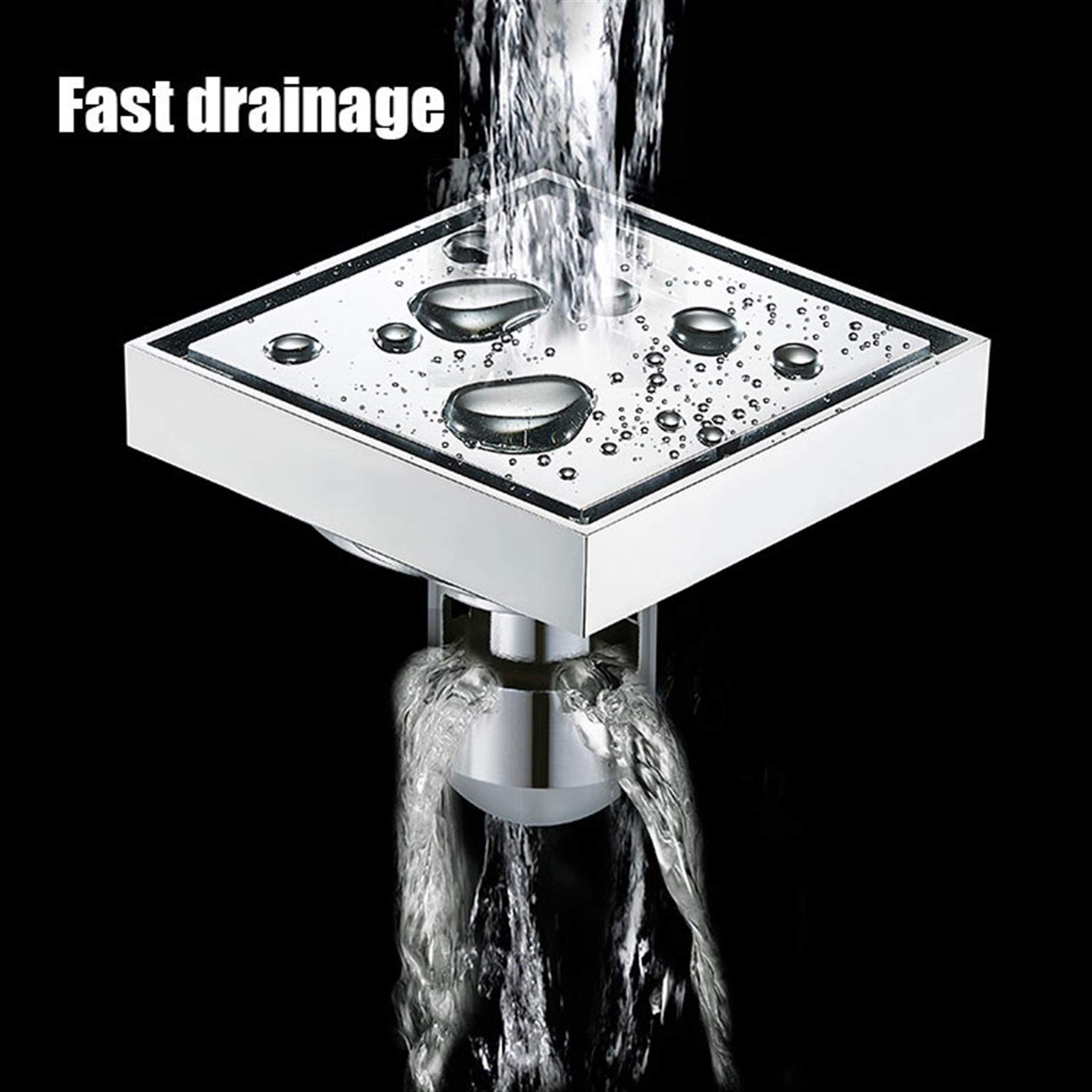 Vierkante Douche Afvoer, antieke Koperen Douche Afvoer Europese Stijl Afvoerputje Set Haar Catcher Douche Afvoer voor Badkamer Keuken Wc Accessoire