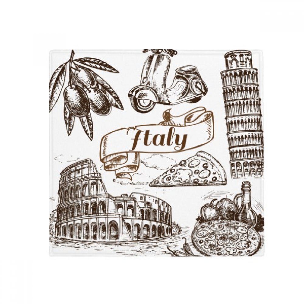 Tapis cadeau Italie paysage 50x50 cm original pour une pendaison de crémaillère