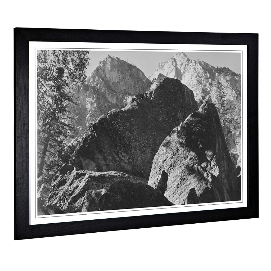 Big Box Art Framed Print of Ansel Adams Kings River Canyon California Design | Wall Art Picture | Home Decor for Kitchen, Living Room, Bedroom, Hallway, Black, A2 / 24.5x18 Inch / 62x45cm