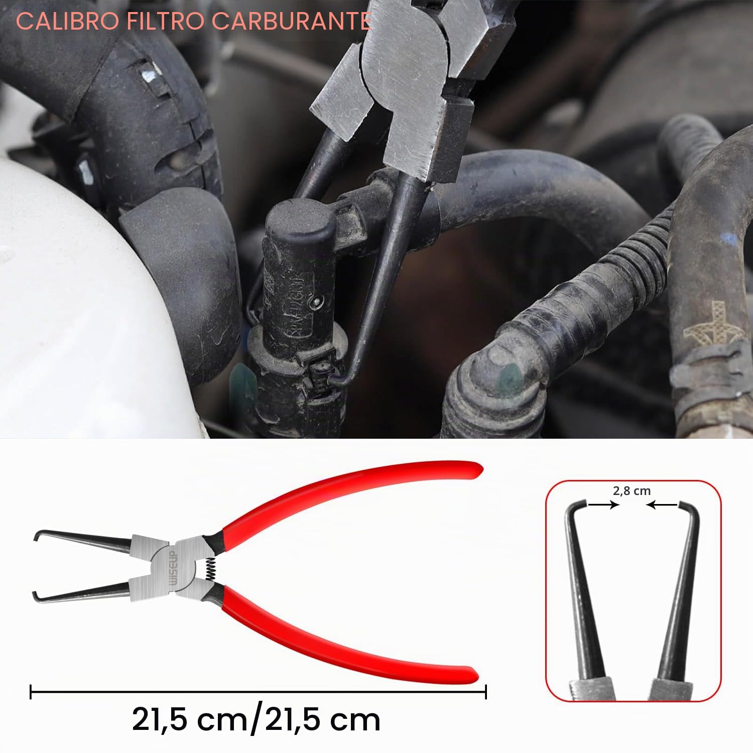 WISEUP Set di 8 attrezzi per scollegare il tubo del carburante, pinza per tubo del carburante, pinze per rimozione tubi, scollegamento elettrico/spinta, estrattore relè, rimozione clip pannello e