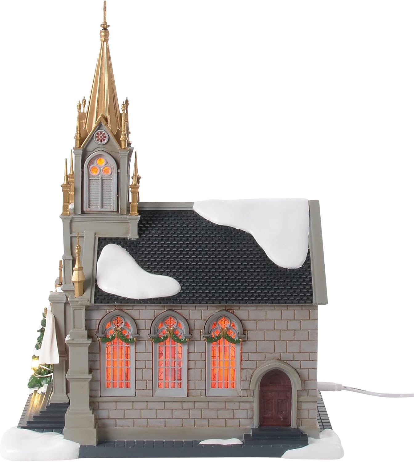 Department 56 Christmas in the City Village the Church of Purposed Faith 50th Anniversary Limited Edition Light Up Building, 13.38 Inch, Multicolor