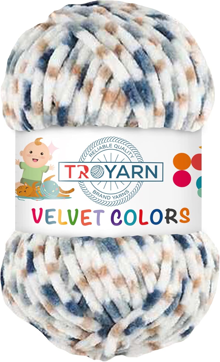 Troyarn Velvet Colors Chenille Baby Blanket Yarn Amigurumi
