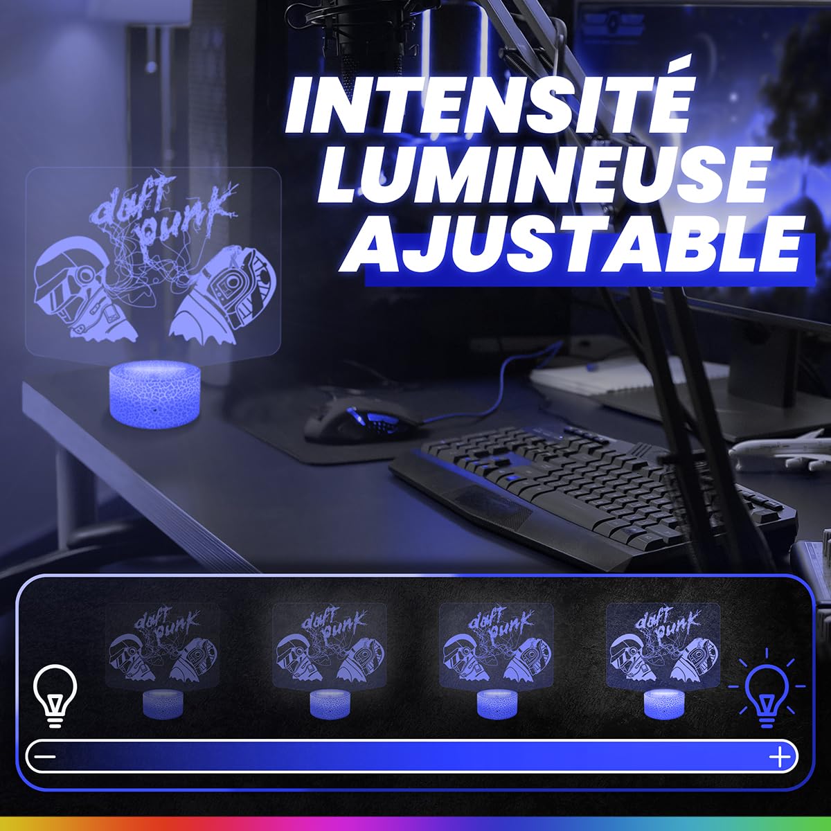 Lampada 3D Sid, Decorazione Rap Tedesco Hip Hop, Idea Regalo Uomo Donna oggetto Sid Luce Notturna Tattile, Adulto Decorazione Camera, Idea Regalo originale Natale Uomo Donna TOP