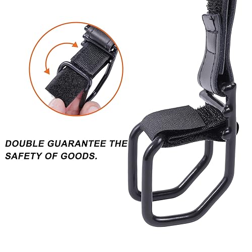 Miniatura 5 de Vigorport Ganchos para cochecito de bebé para colgar bolsas de pañales, organizador de cochecito de cuero genuino clip para compras de bolsos,