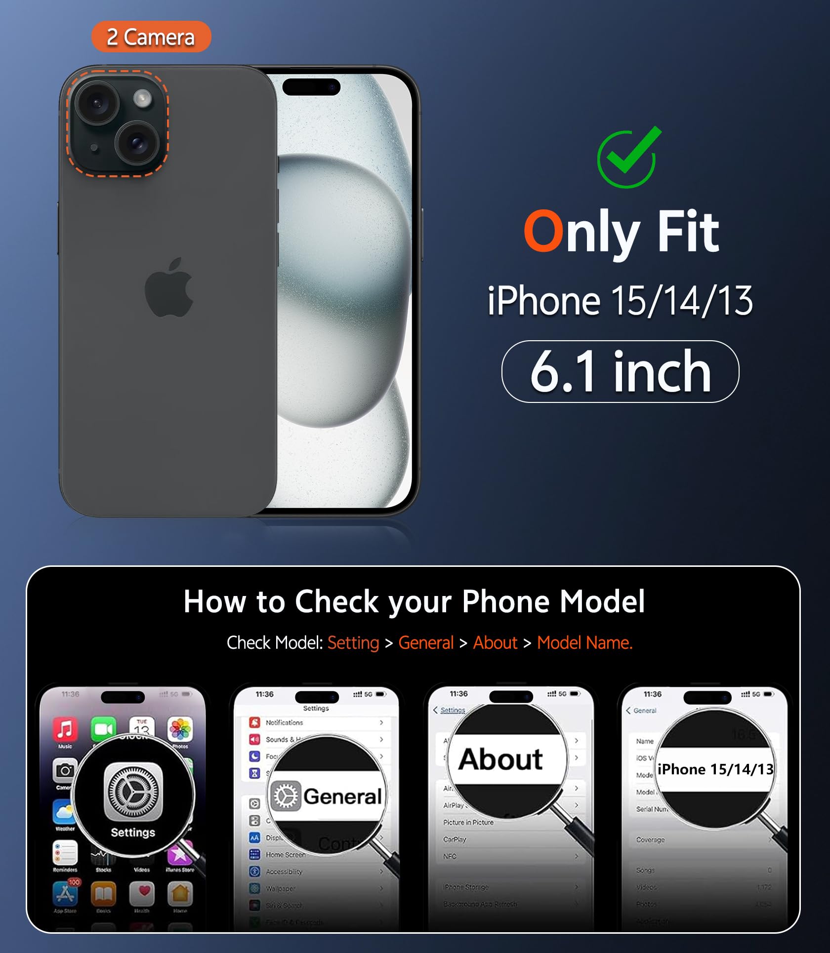Amazon.com: FNTCASE for iPhone 15 Case Matte: iPhone 14/13 Case