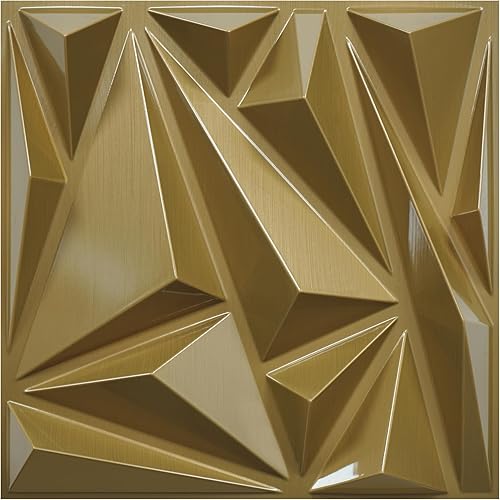 Miniatura 13 de STICKGOO Paneles de pared 3D, paquete de 33 paneles de pared con diseño de rayo y diamante para decoración de pared interior, paneles de pared de