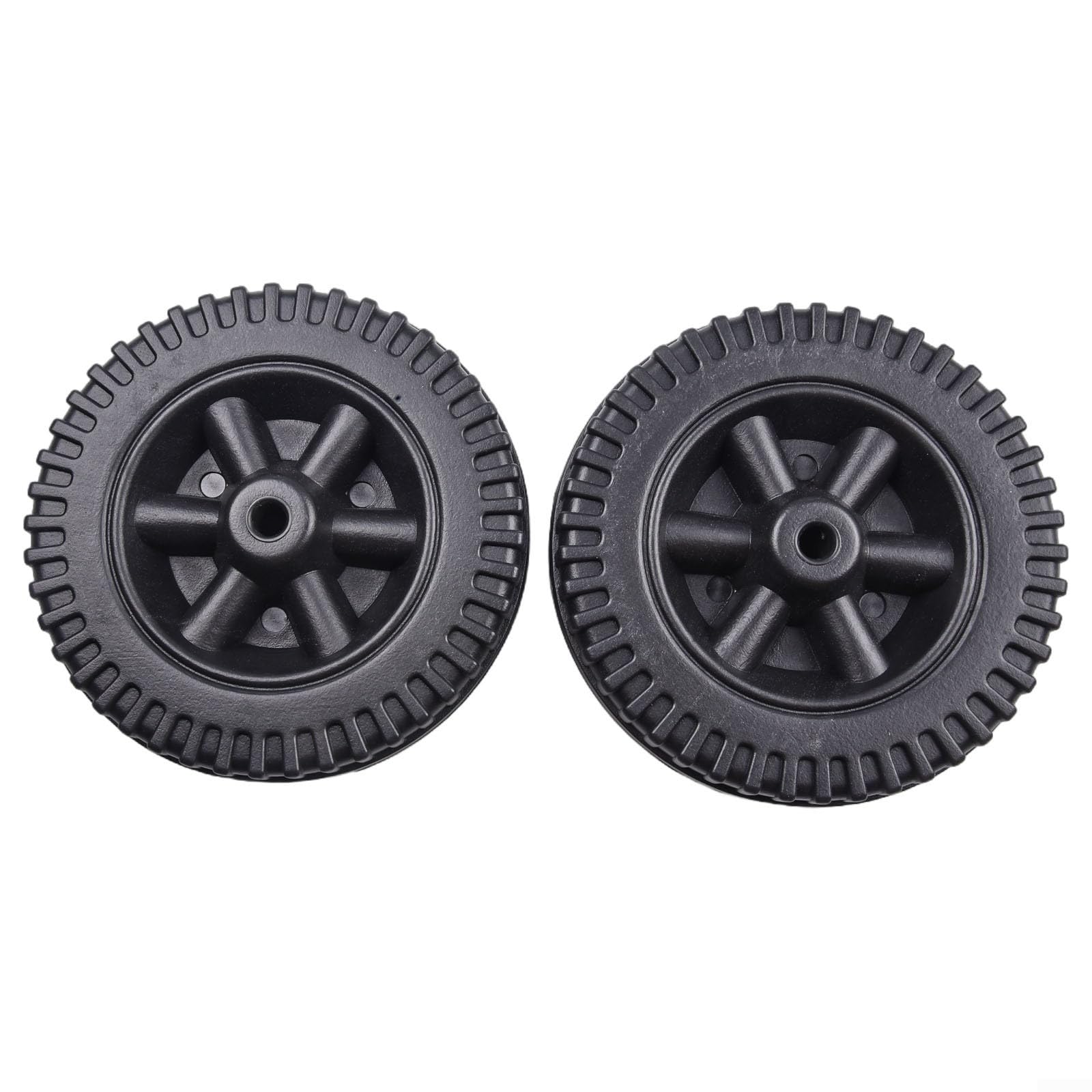 6 Inch Grill Wheels Replacement Parts for Charbroil Gas Grills and Other Brands, BBQ Grill Wheel Set, Plastic, Heat-Resistant, Outdoor Cooking Accessories(Black)