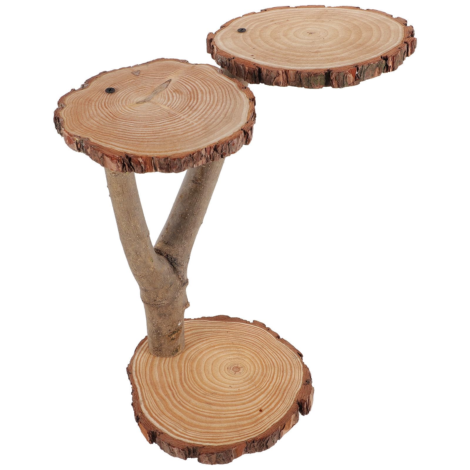 Alzatina Multistrato in Legno per Cupcake e Piante, Stile Rustico