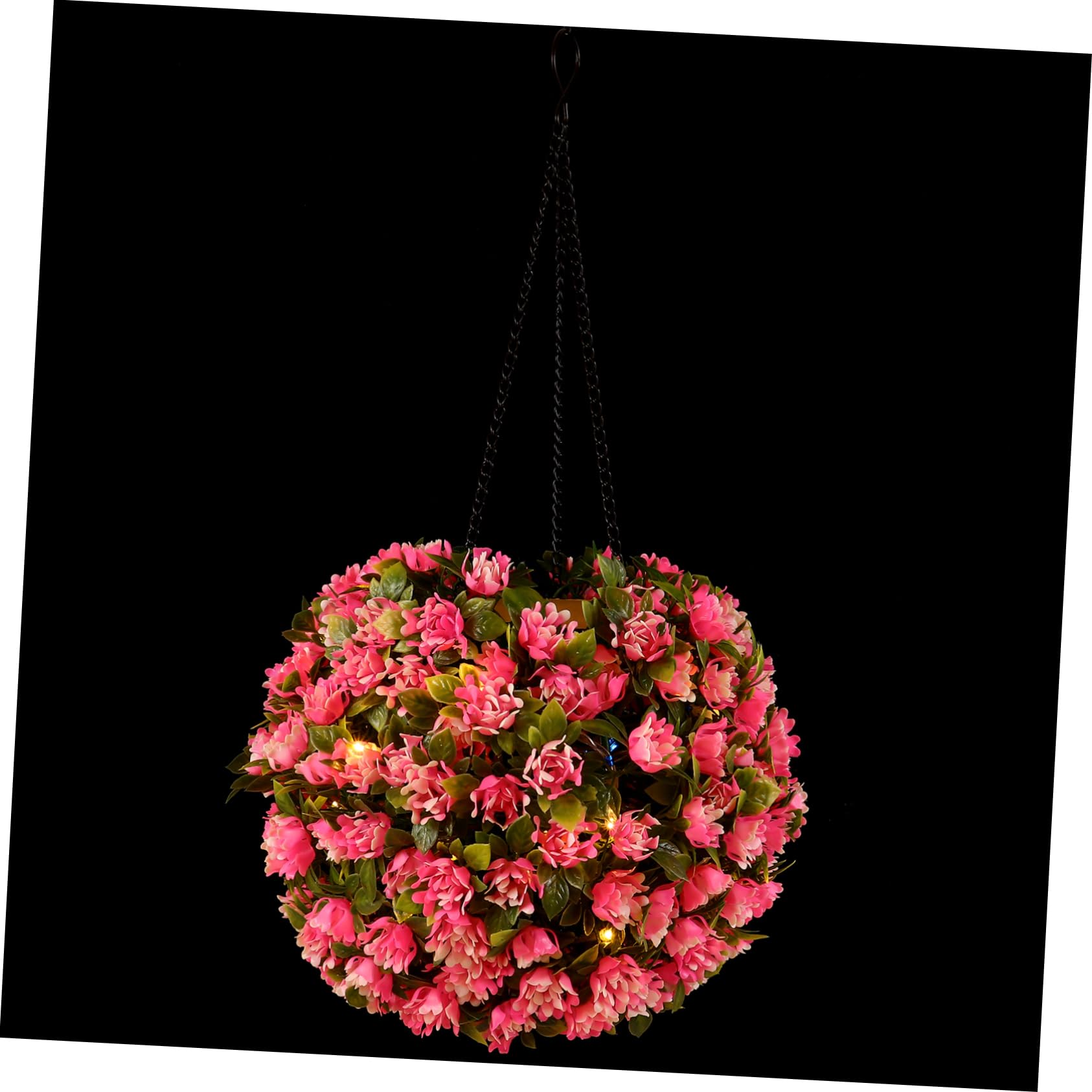 Lámpara Solar Colgante de Jardín en Forma de Bola Floral LED