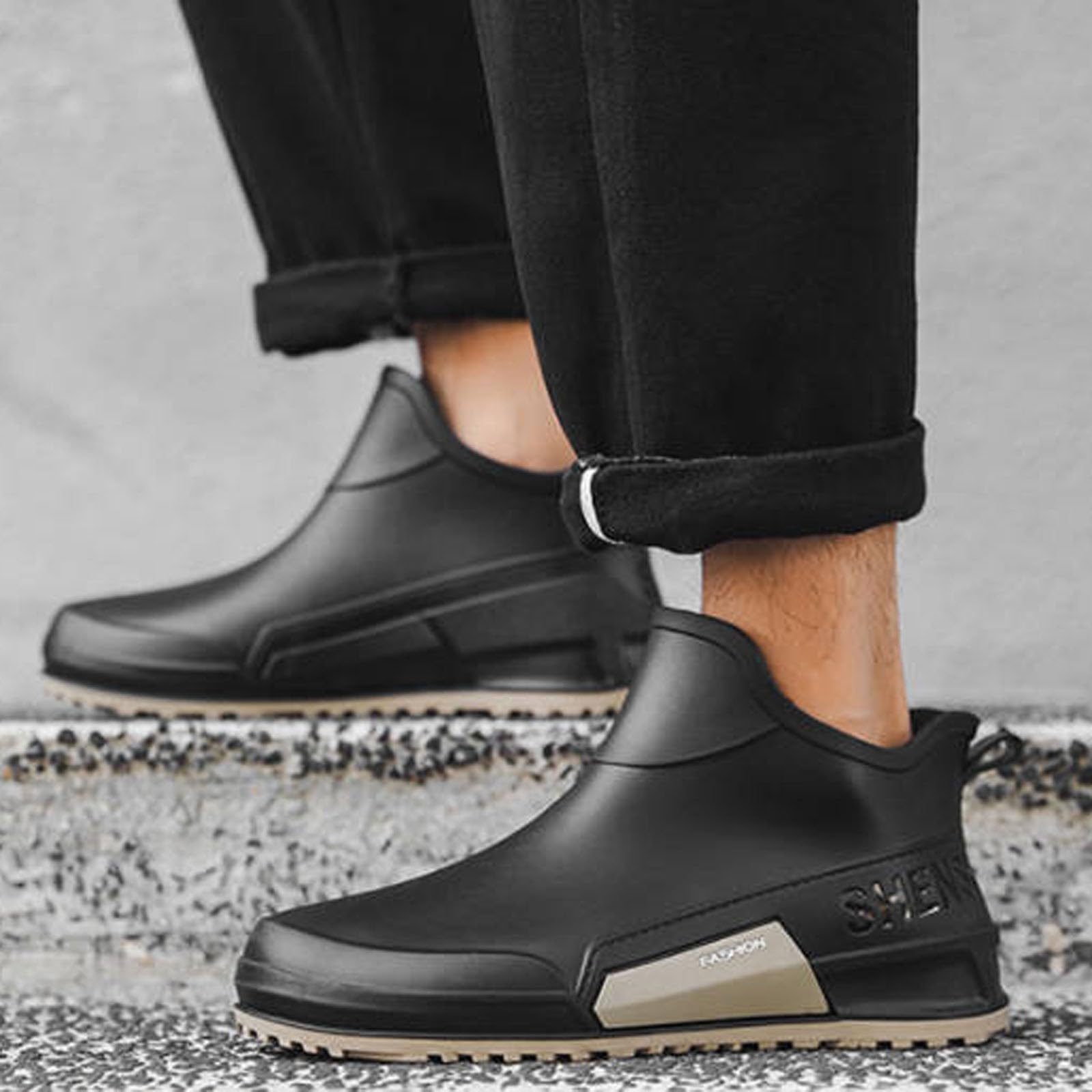 Zapatos de Lluvia para Mujer Calzado cómodo sin Cordones diseño Moderno Ideal días lluviosos Conjuntos Informales Impermeables Todas Estaciones