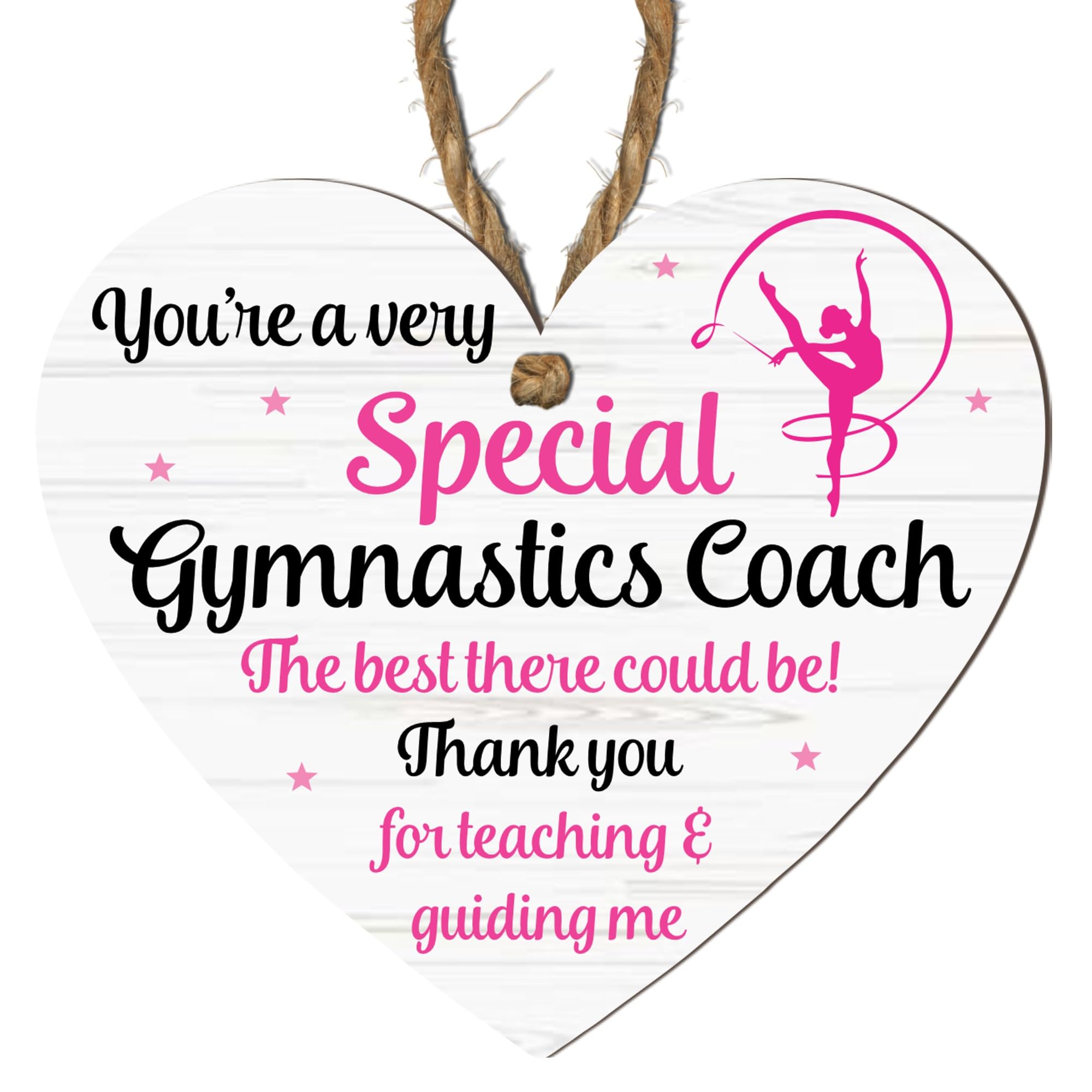 Personalised Gymnastics Coach Heart Plaque – MDF Wood | "You’re a Very Special Gymnastics Coach" | Thank You Gift | Approx. 10cm x 9cm (Large: 23 cm (H) × 20 cm (W))