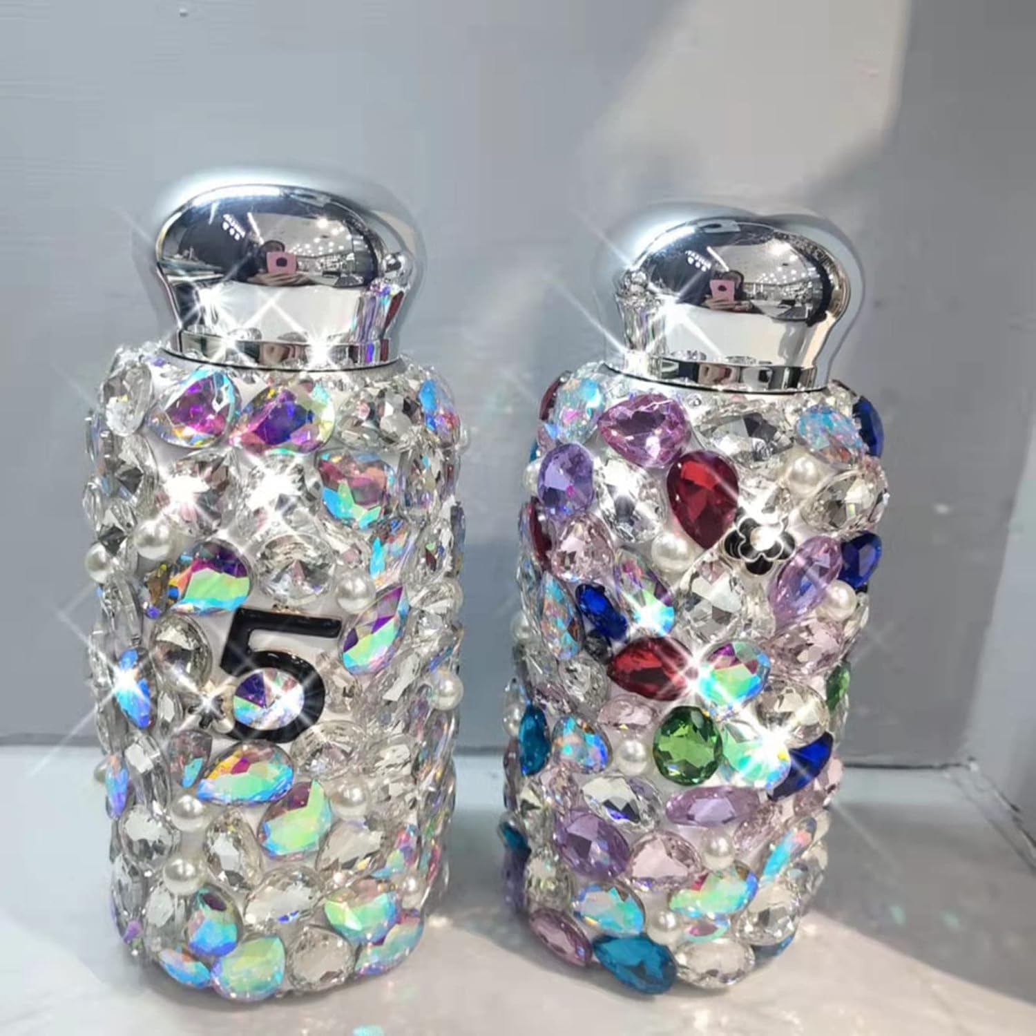 Diamentowa termos, butelka termiczna, kubek termosowy Kubek podróżny Bling Rhinestone Shinning Butelka na wodę Diamentowa kolba ze stali nierdzewnej Butelka próżniowa do domu