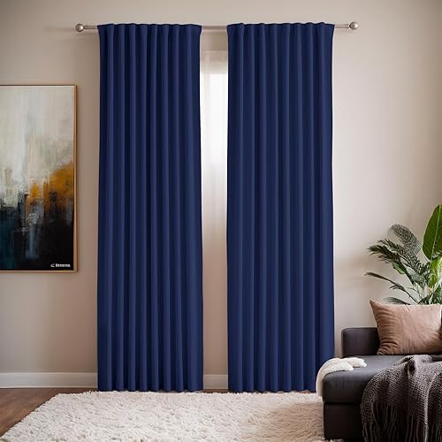 Miniatura 22 de Cortinas de cine en casa insonorizadas separadoras de habitaciones, cortinas divisoras de habitación para sistema de riel de techo o barra con