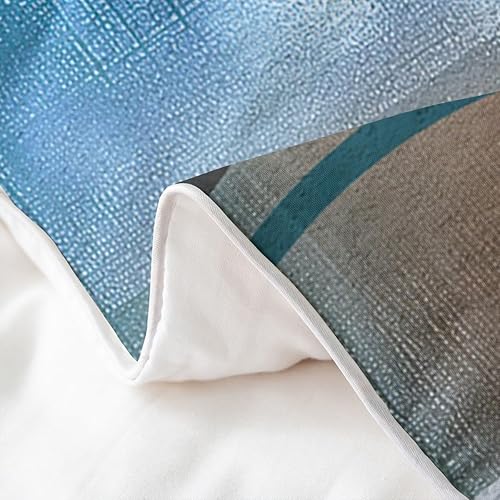 Miniatura 5 de Erosebridal Funda de edredón de 100 % algodón con pintura al óleo, tamaño matrimonial, funda de edredón geométrica, ropa de cama de acuarela