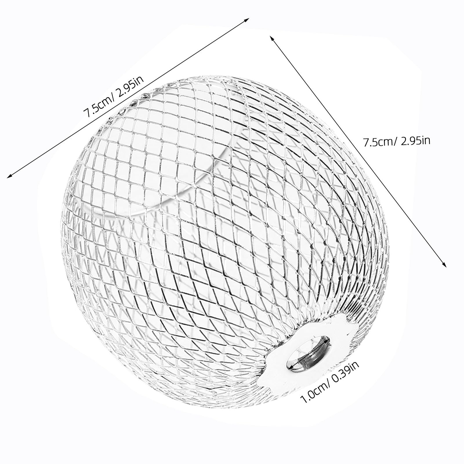 Pantalla de Lámpara de Metal Artesanal Plata, Decoración Difusa Fácil de Instalar, 3 Piezas, Apertura 10mm, Pantalla de Lámpara Metálica Esférica Calada para Varios estilos