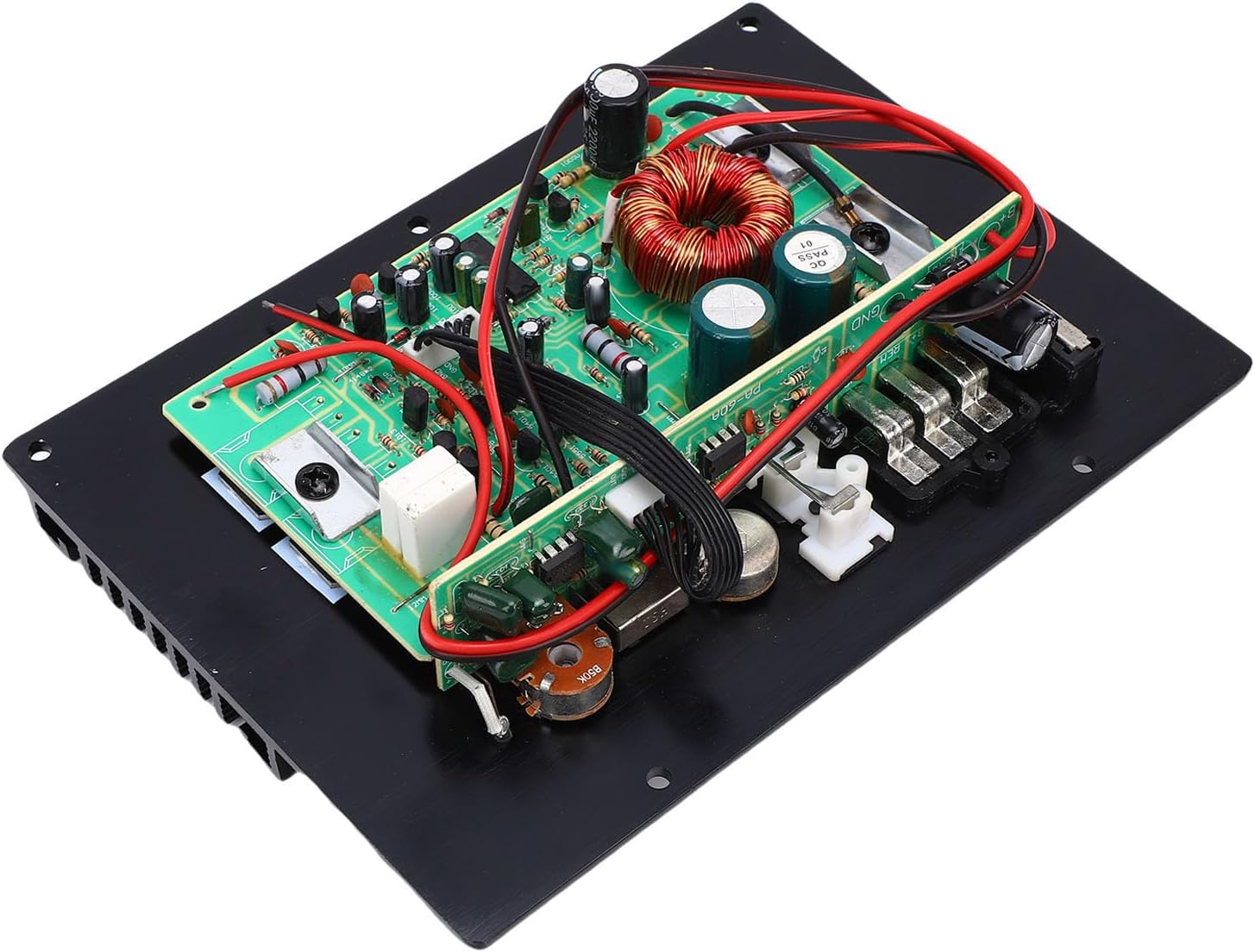 Yunseity 12V Car Amplifier Board, FK-606 600W High Power Car Audio Amplifier Board, Full Bass Subwoofer Stereo Amp for Speaker Modification