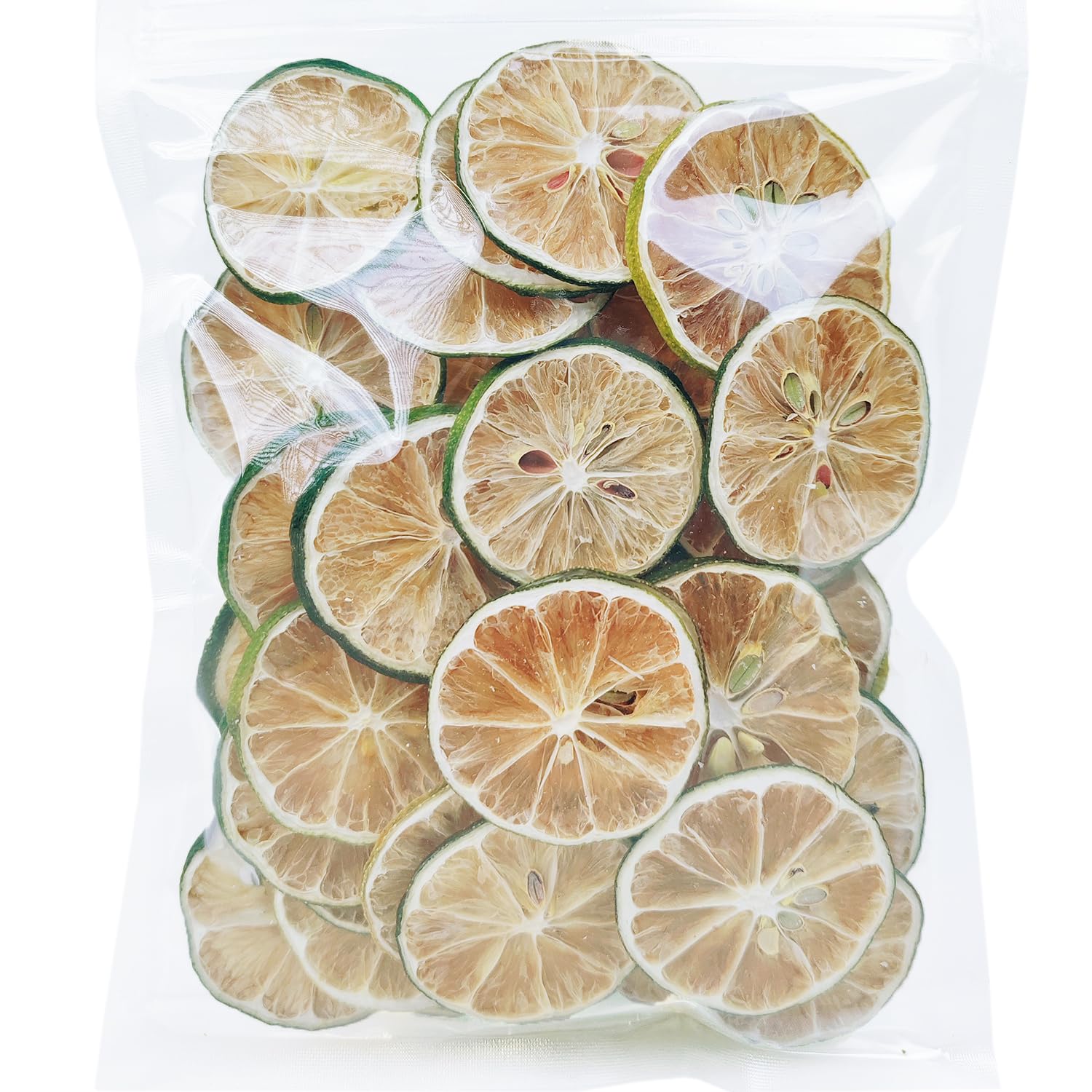 Selected Dried Lime Slices 3 Oz/85g,100% Natural Dehydrated Limes Lemon Slices for Cake Decoration & Cocktail Garnish,No Additives & No Sugar Added.