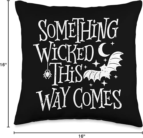 Miniatura 4 de Something Wicked This Way Comes - Almohada para Halloween, 16.0 x 16.0in, multicolor