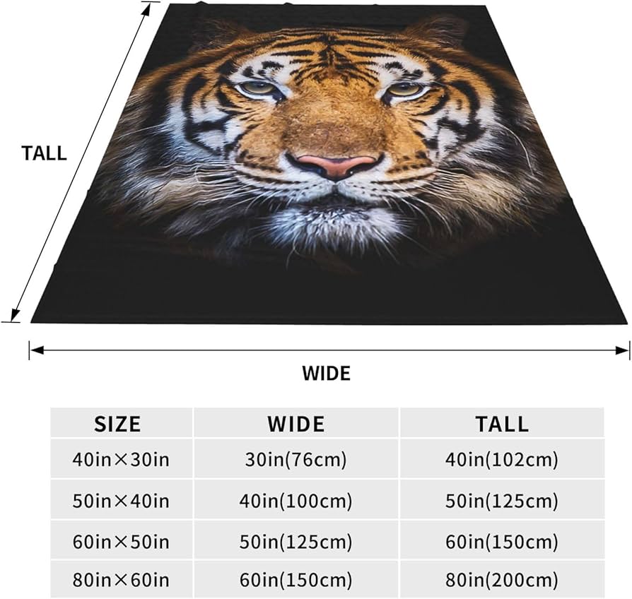 Amazon｜毛布 虎柄 トラ アニメ ひざ掛け 軽量 薄手 ブランケット