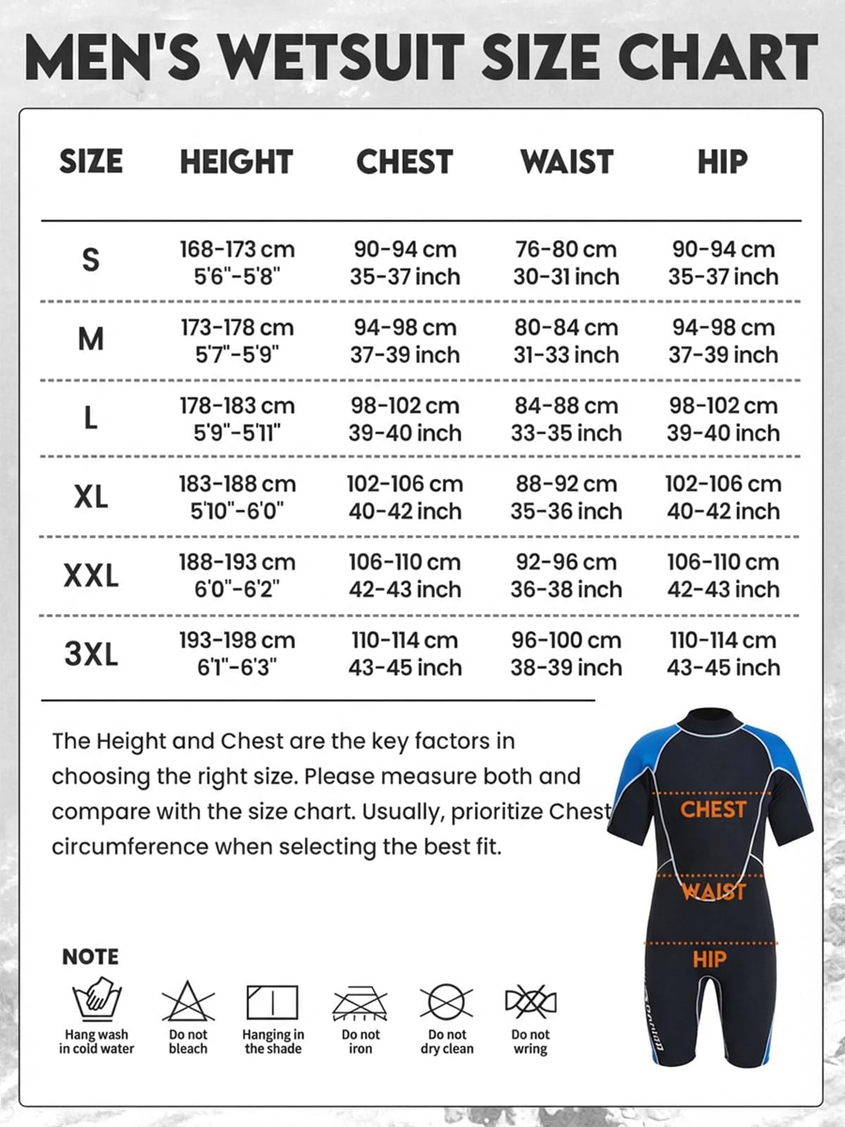 Owntop Shorty - Muta corta in neoprene, 1,5 mm, per immersioni, surf, a maniche corte, in neoprene, per sport acquatici