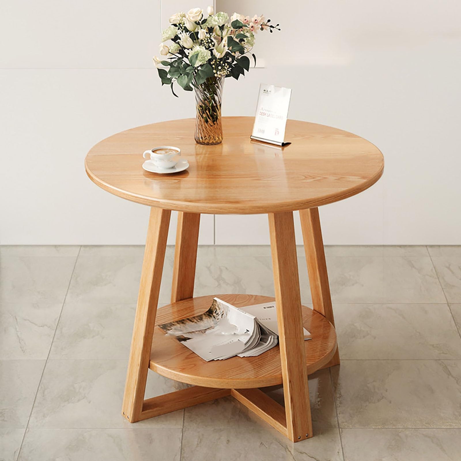 Amazon.com: Sofa Side Table, Modern Simple Double-Layer Round