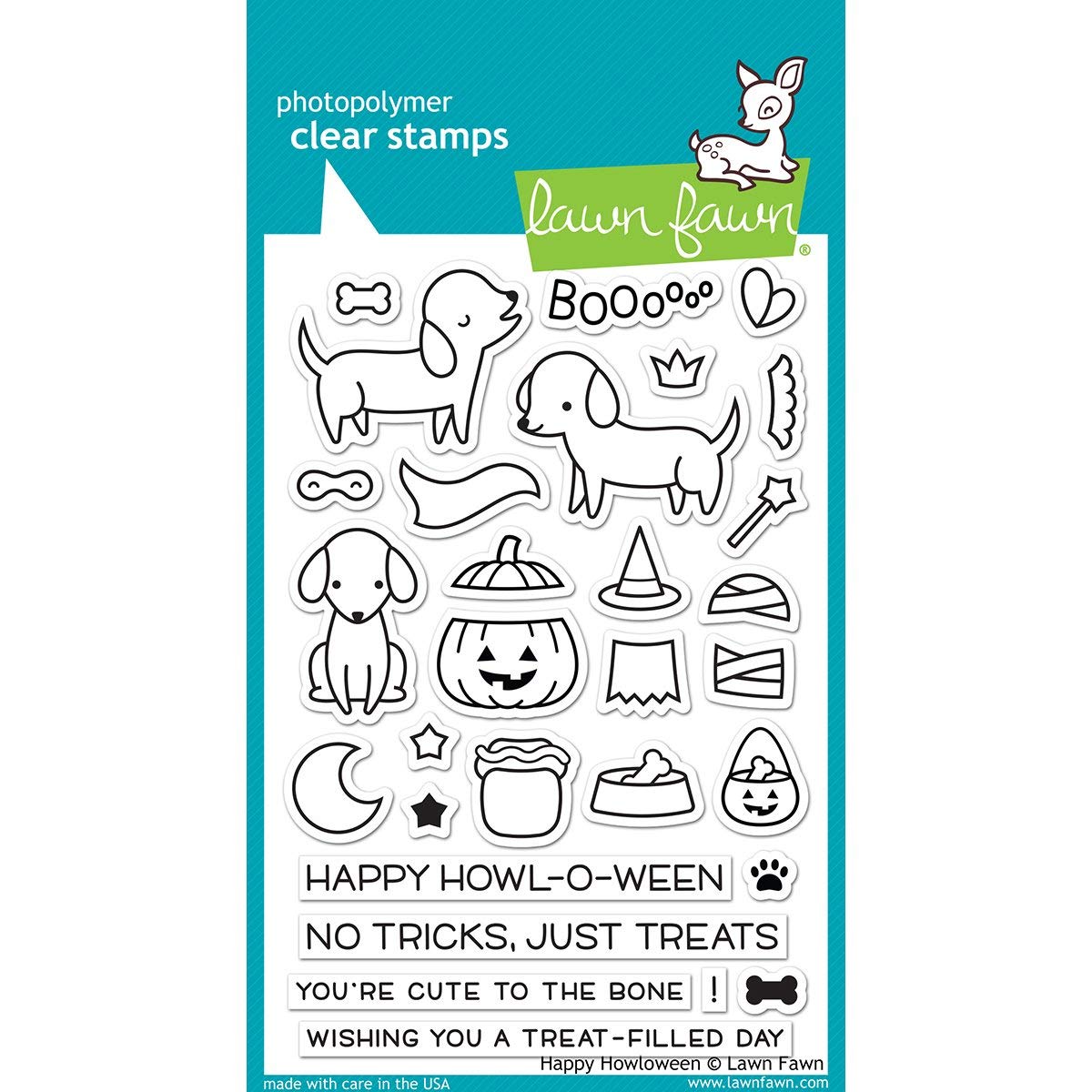 Lawn Fawn Happy Howloween 4"x6" Clear Halloween Stamps LF1206
