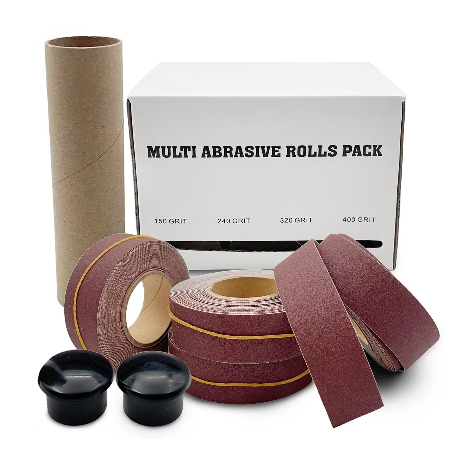 Carta abrasiva a Grana 4/5/6, Nastro abrasivo a Secco, Carta abrasiva Estraibile, Confezione con Panno erogatore(5 Rolls,6M)