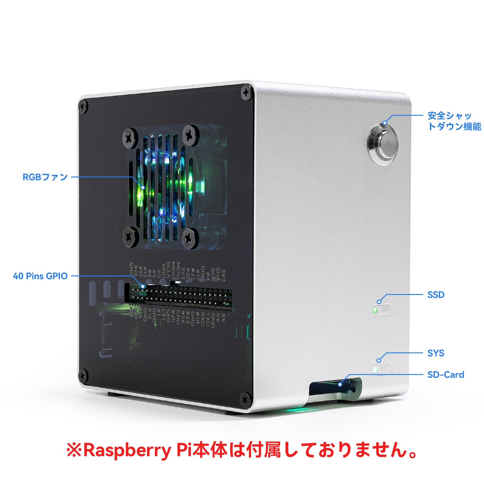 Amazon.co.jp: Pironman 5-Mini NVMe M.2 SSD対応 Mini PCケース
