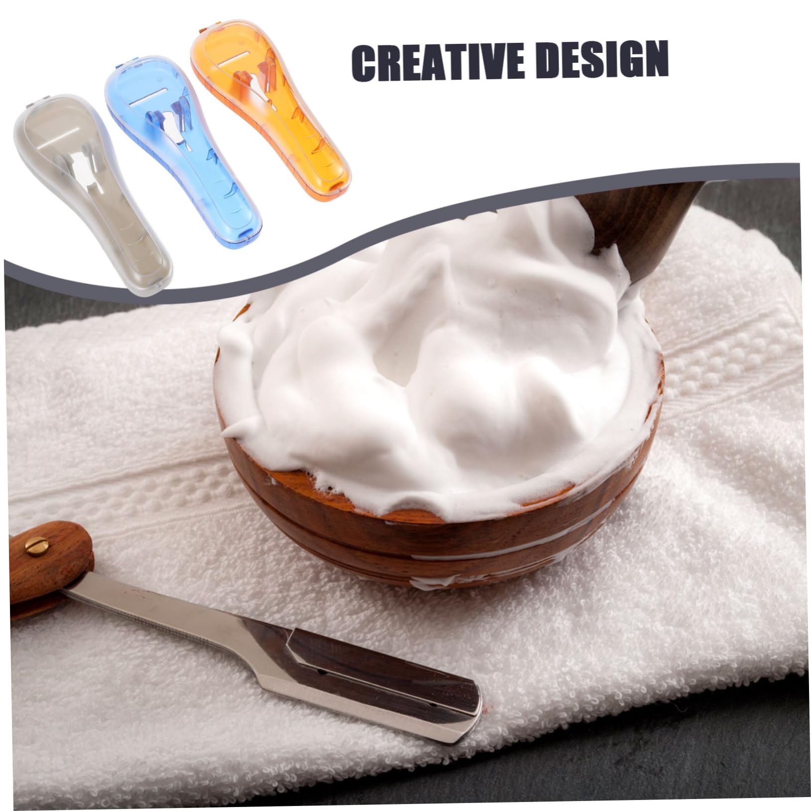 3pezzi Custodia Da Viaggio Per Rasoio Da Uomo Scatola Porta Rasoio Pratica e Resistente Realizzata in Materiale Di Protezione Completa Urti Polvere e Umidità Design Semplice e Crea
