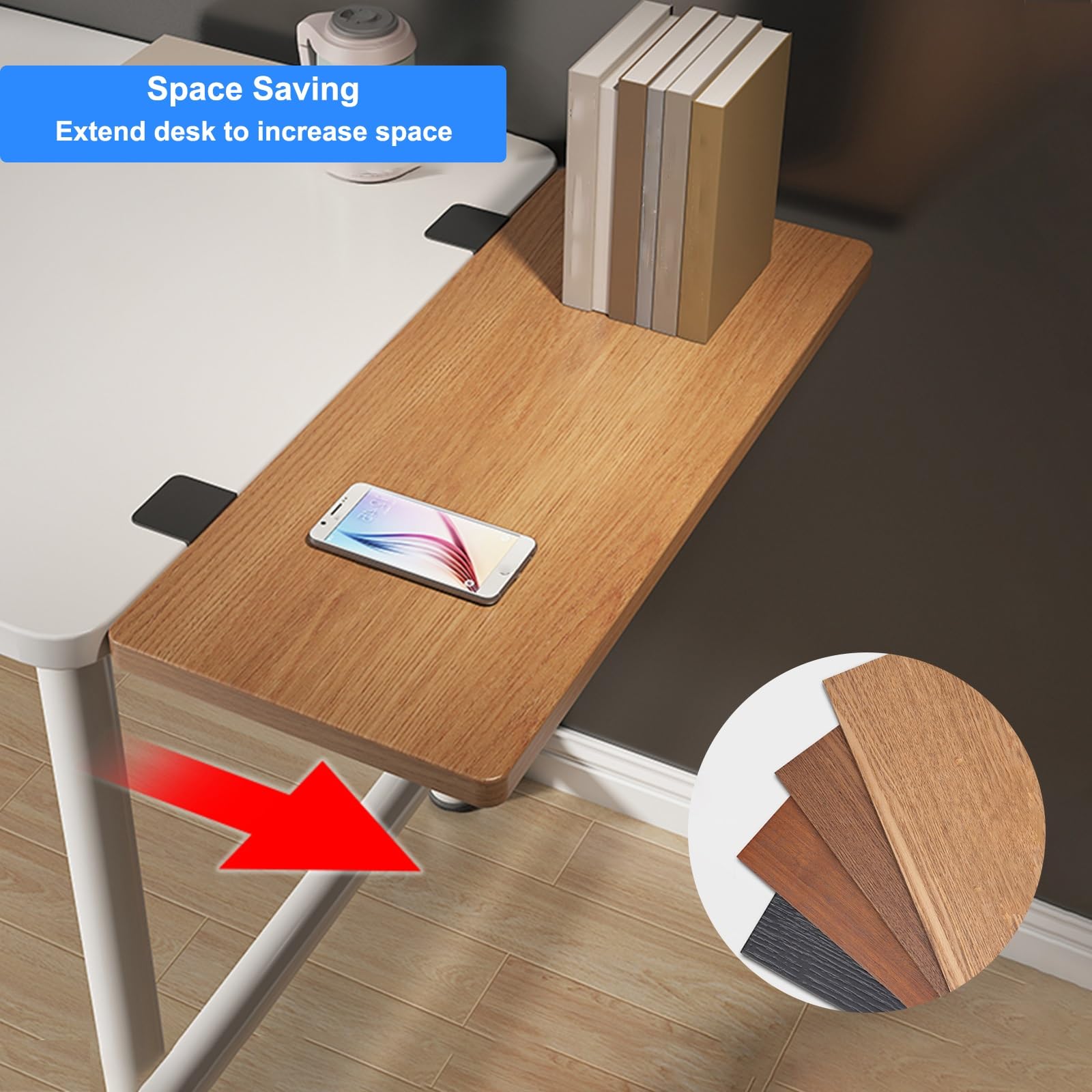Vassoio estensibile da scrivania, prolunga per tavolo da cucina, supporto ergonomico per bracciolo del computer, per uso domestico e ufficio