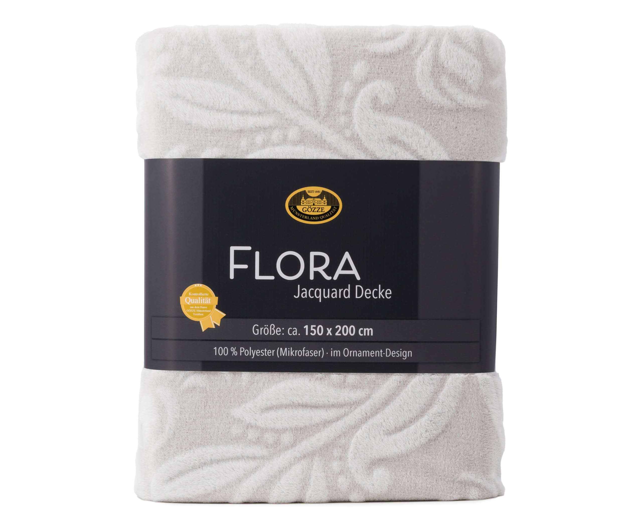 Gözze Blanket, Polyester Microfibre, Stone, 150x200 cm