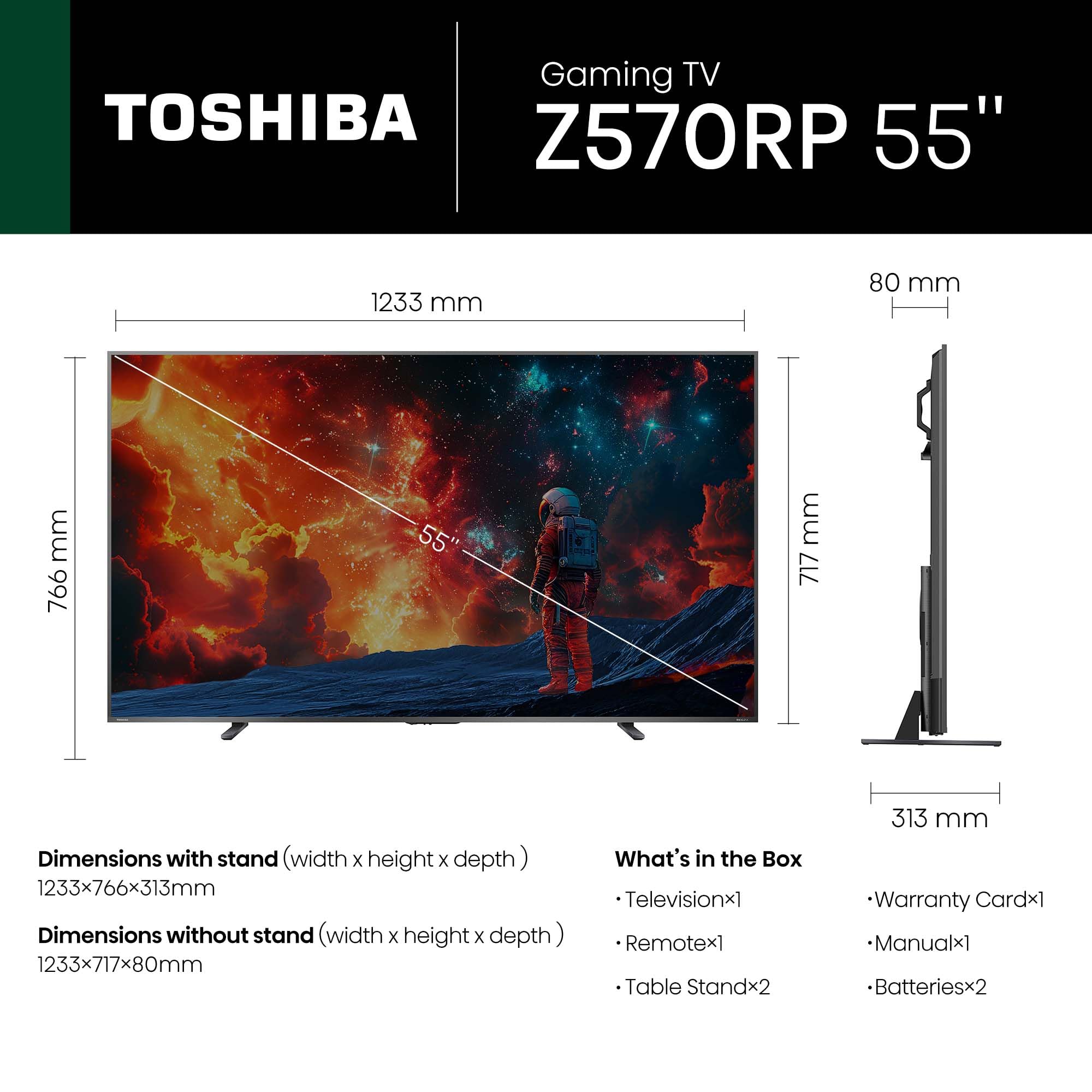 Toshiba 55" 4K QLED Smart TV - Dolby Vision -5